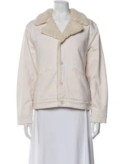 Pre-owned Mother Denim Jacket In Neutral