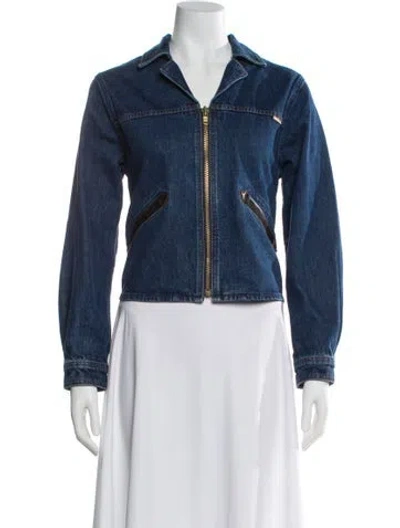 Pre-owned Mother Denim Jacket W/ Tags In Blue