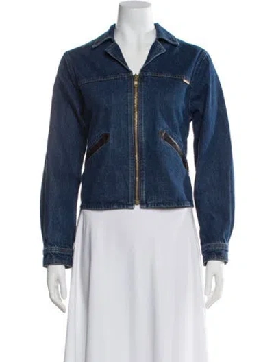 Pre-owned Mother Denim Jacket W/ Tags In Blue