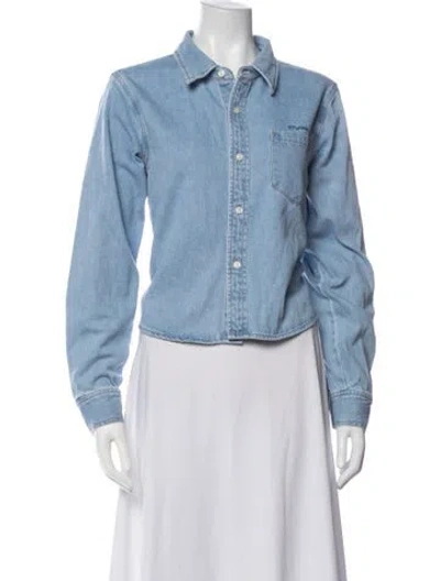 Pre-owned Mother Denim Jacket W/ Tags In Blue