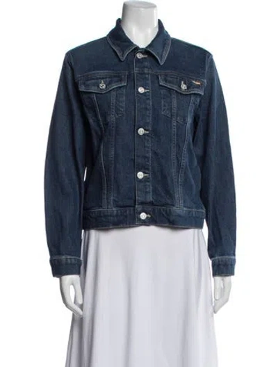 Pre-owned Mother Denim Jacket W/ Tags In Blue