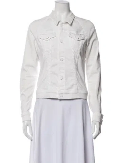 Pre-owned Mother Denim Jacket In White