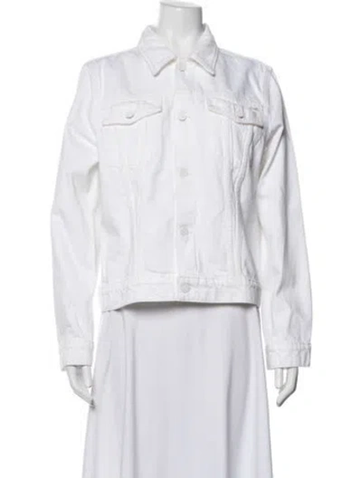 Pre-owned Mother Denim Jacket In White