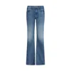 Mother Flare Mid-rise Denim Jeans With Faded Effect