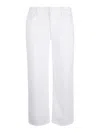 Mother 'the Dodger Sneak' White Five Pocket Jeans