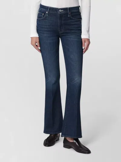 Mother The Weekender Jeans In Dark Blue Washed Denim In Multi