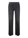 Mother Flared The Roller Fray Jeans In Black