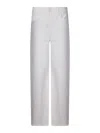Mother Wide-leg Fringed Hemline Denim Trousers In Blue