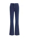 Mother Weekender Fray Crop Flare Jeans In Blue