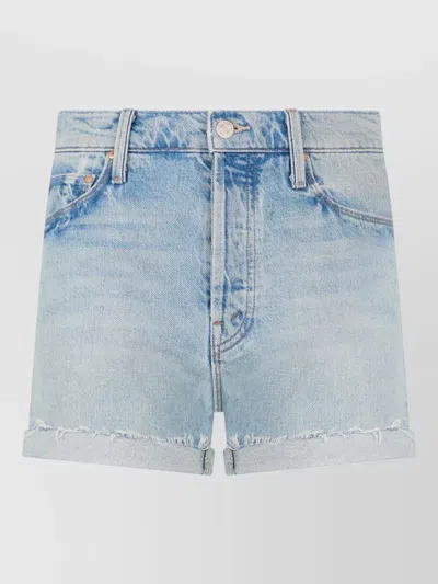 Mother Denim Shorts Casual Summer Style In Blue