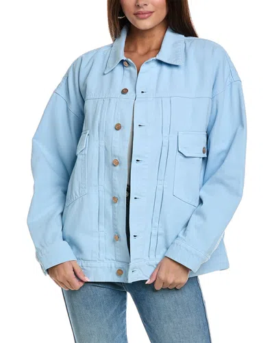 Mother Denim Snacks The Big Bite Jacket In Blue