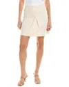 Mother Denim The Buckle Bunny Mini Skirt In Beige