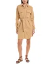 Mother The Cadet Mini Shirt Dress Sand Skirt In Brown