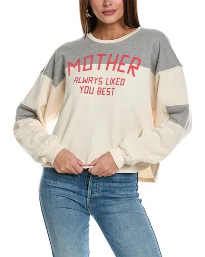 Mother Denim The Champ Pullover In Beige