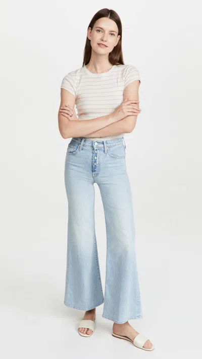 Pre-owned Mother Denim The Fly Cut Tomcat Roller Reap What You Sow Size 24, 27 $268 In Reap What You Sow (light Blue)