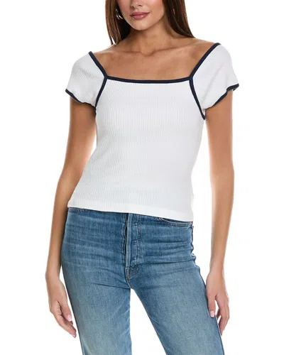 Mother Denim The Four Corners Top In White