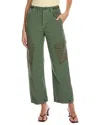 Mother The G.i. Jane Greaser Nerdy Straight-leg Trousers In Green