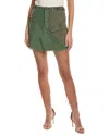 Mother The G.i. Jane Denim Mini Skirt In Green