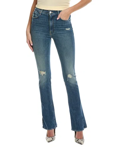 Mother Denim High-waist Dazzler Double Heel Morning Chores Jean In Blue