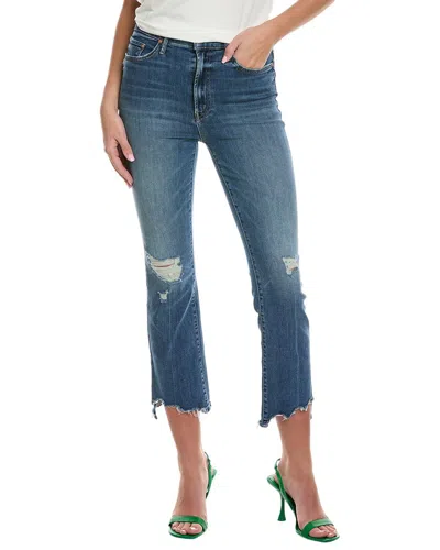 Mother Denim The Insider Crop Step Chew Dancing On Coals Bootcut Jean In Blue