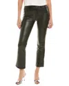 Mother The Weekender Mid-rise Faux-leather Flare Jeans In Black