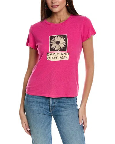 Mother The Lil Sinful Daisy And Confused T-shirt (also In S, M,l) In Pink
