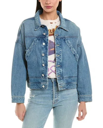 Mother Denim The Triangle Drifter Jacket In Blue