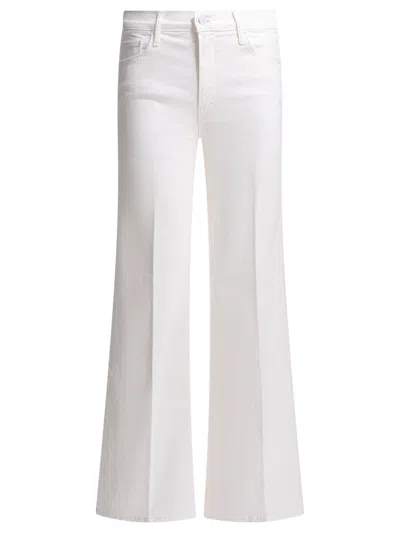 Mother Denim "the Twister Sneak" Jeans In White