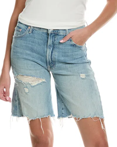Mother Denim The Undercover Fray Gtfo Short In Blue