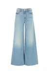 Mother 'the Undercover' Light Blue Wide Jeans In Light Blue