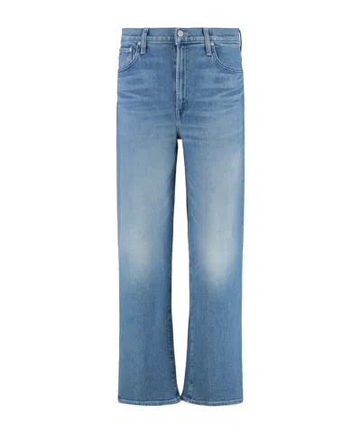 Mother Denim Trousers With Belt Loops In Blue