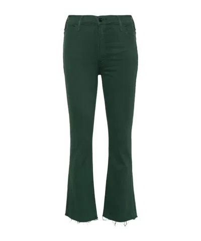 Mother Denim Trousers With Belt Loops In Black Forest