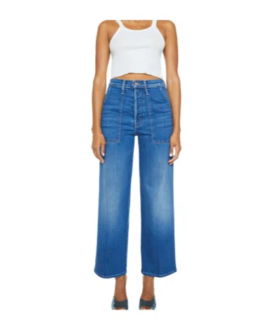 Mother Denim Trousers With Belt Loops In Blue