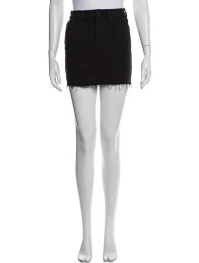 Pre-owned Mother Distressed Accents Mini Skirt In Black