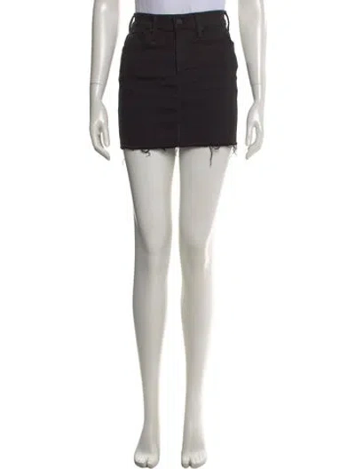 Pre-owned Mother Distressed Accents Mini Skirt In Black