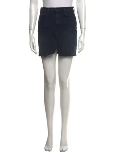 Pre-owned Mother Distressed Accents Mini Skirt In Black
