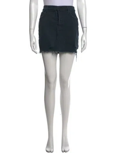 Pre-owned Mother Distressed Accents Mini Skirt In Black