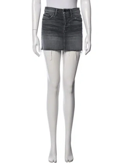 Pre-owned Mother Distressed Accents Mini Skirt In Black