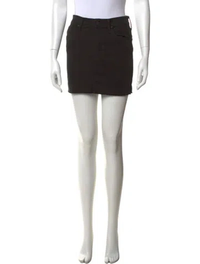 Pre-owned Mother Distressed Accents Mini Skirt In Black