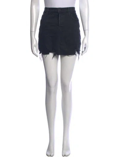 Pre-owned Mother Distressed Accents Mini Skirt In Black