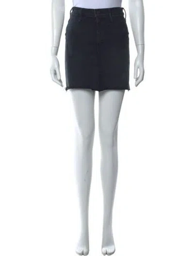 Pre-owned Mother Distressed Accents Mini Skirt In Black