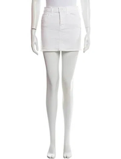 Pre-owned Mother Distressed Accents Mini Skirt In Neutral