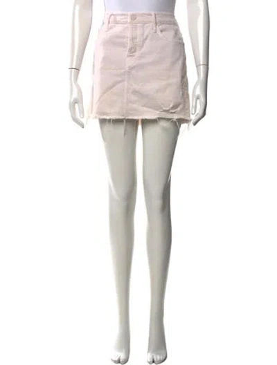 Pre-owned Mother Distressed Accents Mini Skirt In Neutrals