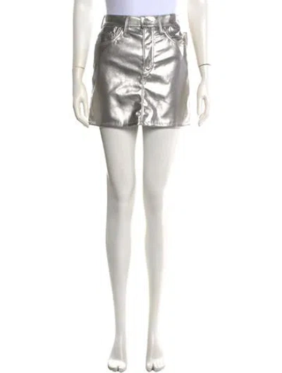 Pre-owned Mother Distressed Accents Mini Skirt W/ Tags In Neutrals