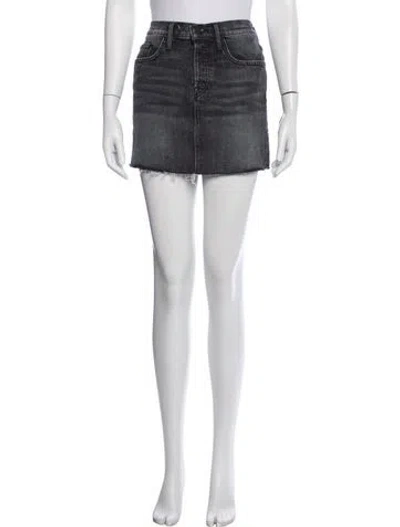 Pre-owned Mother Distressed Accents Mini Skirt In White