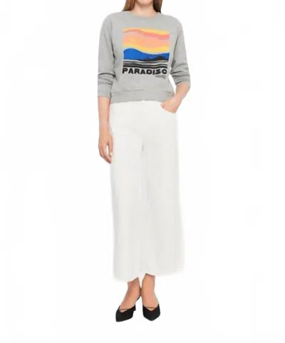 Mother Ditcher Roller Zip Ankle Jeans In Picket Fence In Multi