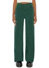 Mother The Ditcher Roller Sneak Jean In Dark Green