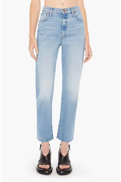 Mother Ditcher Zip Flood Straight Leg Jeans In Love On Beat In Multi