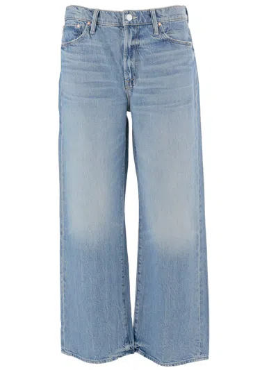 Mother Dodger Flood Cotton Jeans In Multi