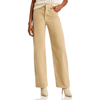 Mother Dodger Sneak High Rise Wide Leg Pants In Hopscotch In Brown